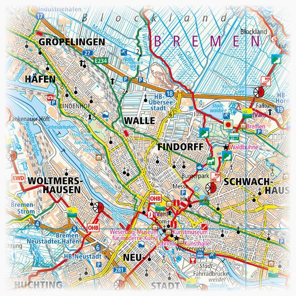Produktbild: Publicpress Radkarte Bremen und umzu 1:100.000