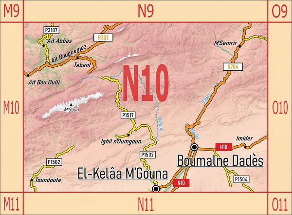 Produktbild: N10: A&iuml;t Bouguemez - M&rsquo;Semrir - Boumalne Dad&egrave;s - Kel&acirc;a M&rsquo;Gouna + Stra&szlig;e der Kasbahs III + GPS-Waypoints