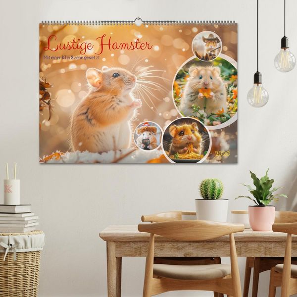 Produktbild: Lustige Hamster (Wandkalender 2026 DIN A2 quer), CALVENDO Monatskalender