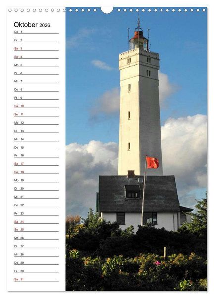 Produktbild: Leuchtt&uuml;rme in D&auml;nemark (Wandkalender 2026 DIN A3 hoch), CALVENDO Monatskalender