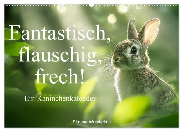 Produktbild: Fantastisch, flauschig, frech! - Ein Kaninchenkalender (Wandkalender 2026 DIN A2 quer), CALVENDO Monatskalender