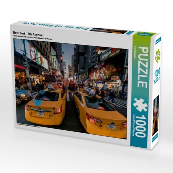 CALVENDO Puzzle New York 7th Avenue | 1000 Teile Lege-Größe 64x48cm Foto-Puzzle für glückliche Stunden