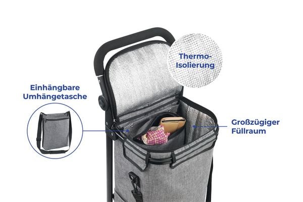 Produktbild: Einkaufs-TROLLEY Thermo & Comfort, Trolley mit abnehmbarer Innentasche