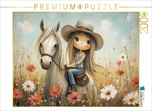 Produktbild: CALVENDO Puzzle Zauberhaftes M&auml;dchen mit Pferd | 2000 Teile Lege-Gr&ouml;&szlig;e 90x67cm Foto-Puzzle f&uuml;r gl&uuml;ckliche Stunden