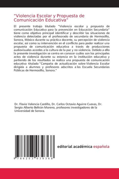 Produktbild: "Violencia Escolar y Propuesta de Comunicaci&oacute;n Educativa"