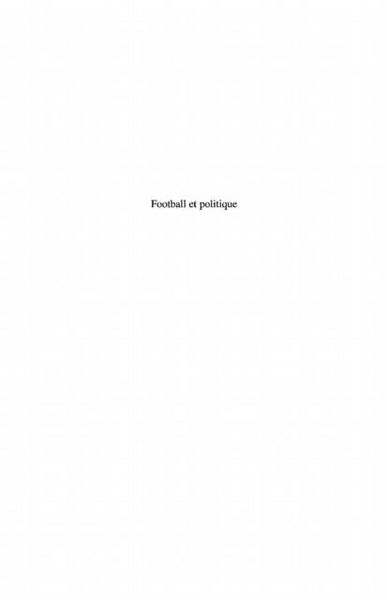 Produktbild: Football et politique