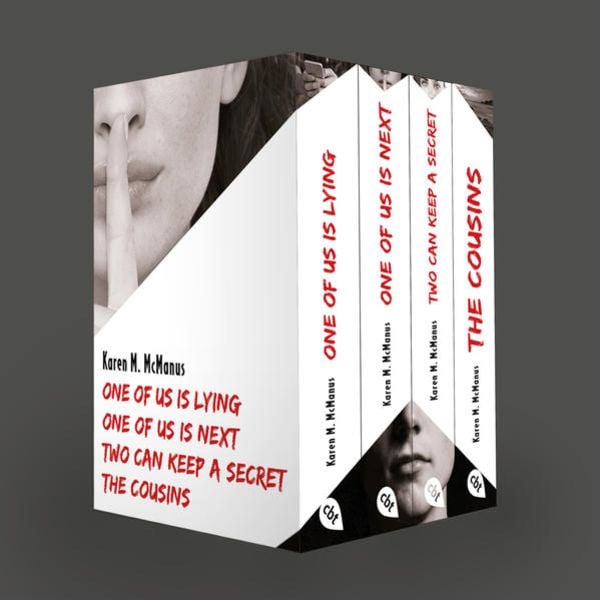 Karen M. McManus: Vier Bände im Taschenbuch-Schuber: One of us is lying, One of us is next, Two can keep a secret, The Cousins, Taschenbuch von Karen