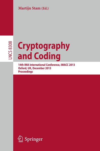 Produktbild: Cryptography and Coding