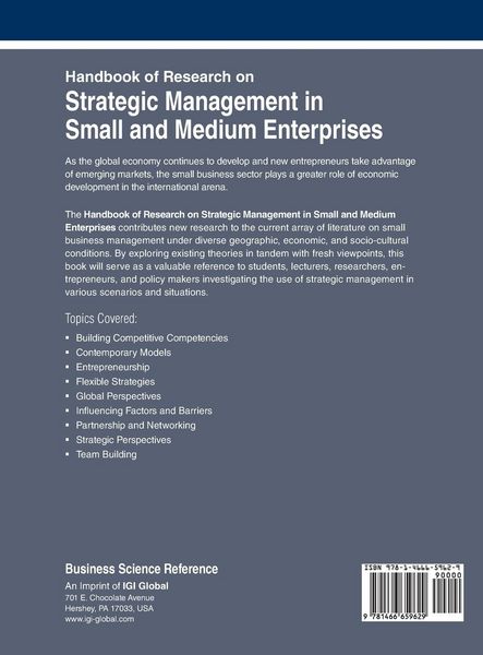 Produktbild: Handbook of Research on Strategic Management in Small and Medium Enterprises