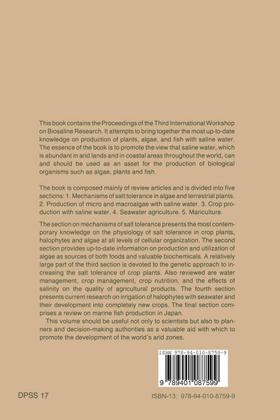 Produktbild: Biosalinity in Action: Bioproduction with Saline Water
