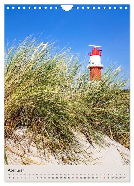 Produktbild: Borkum Strandspaziergang (Wandkalender 2027 DIN A4 hoch), CALVENDO Monatskalender