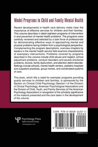 Produktbild: Model Programs in Child and Family Mental Health