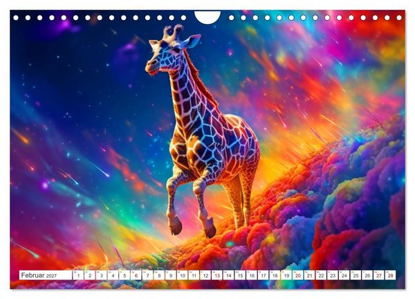 Produktbild: Farbsplash in der Tierwelt (Wandkalender 2027 DIN A4 quer), CALVENDO Monatskalender