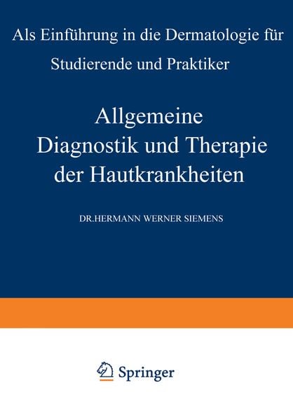 Produktbild: Allgemeine Diagnostik und Therapie der Hautkrankheiten