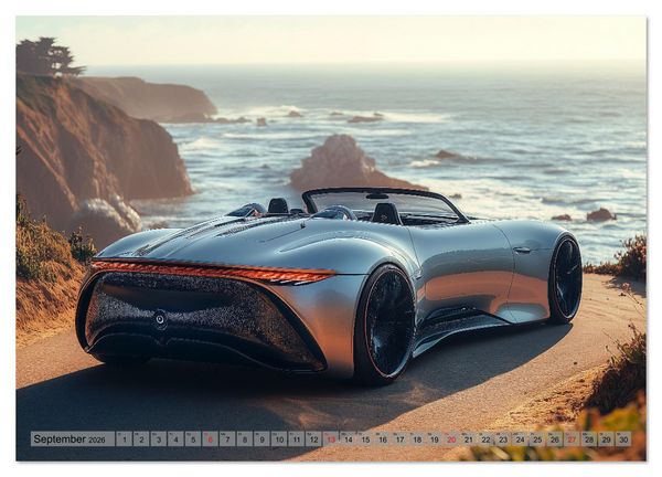 Produktbild: Zukunft Auto - Design, Autos und autonomes Fahren der Zukunft (Wandkalender 2026 DIN A4 quer), CALVENDO Monatskalender