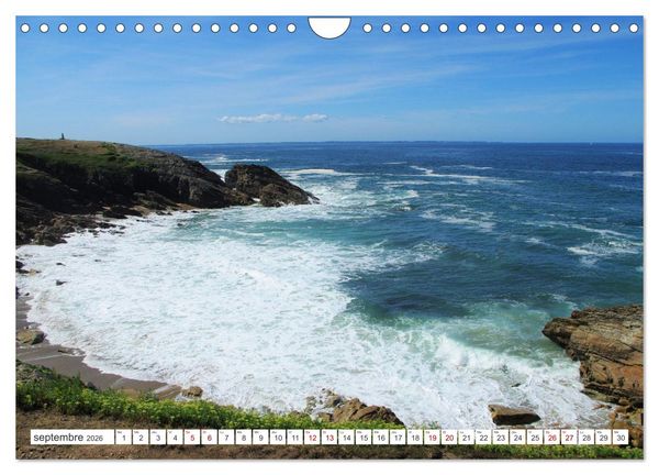 Produktbild: Quiberon C&ocirc;t&eacute; sauvage (Calendrier mural 2026 DIN A4 vertical), CALVENDO calendrier mensuel
