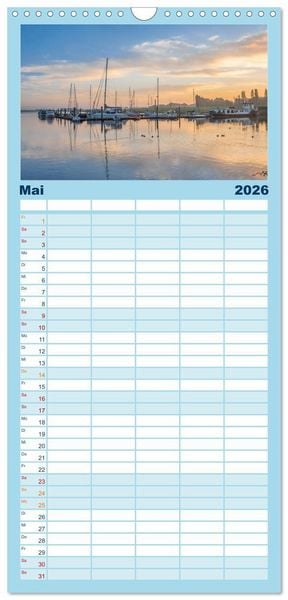 Produktbild: Familienplaner 2026 - Greetsiel in Ostfriesland mit 5 Spalten (Wandkalender, 21 x 45 cm) CALVENDO