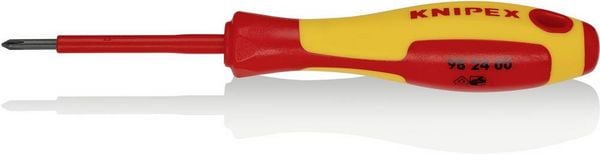 Produktbild: Knipex Knipex-Werk 98 24 00 VDE Kreuzschlitz-Schraubendreher PH 0 Klingenl&auml;nge: 60 mm DIN EN 60900