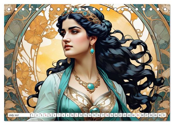Produktbild: Dark Eyes and Deep Emotions, Adelina&rsquo;s Mysterious World (Desk Calendar 2027 DIN A5 landscape), CALVENDO 12 Month DeskCalendar