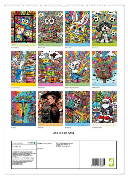 Produktbild: Das ist Pop Artig (hochwertiger Premium Wandkalender 2027 DIN A2 hoch), Kunstdruck in Hochglanz