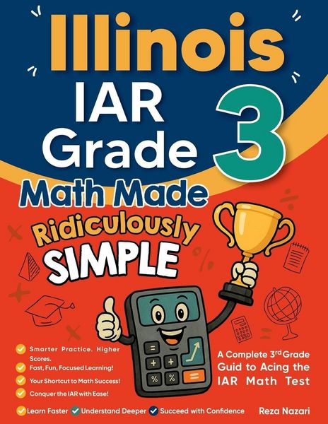 Produktbild: Illinois IAR Grade 3 Math Made Ridiculously Simple