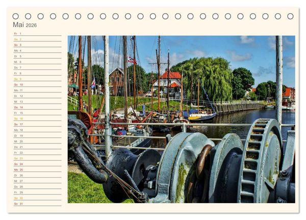 Produktbild: Ostfriesland - Museumshafen Carolinensiel (Tischkalender 2026 DIN A5 quer), CALVENDO Monatskalender