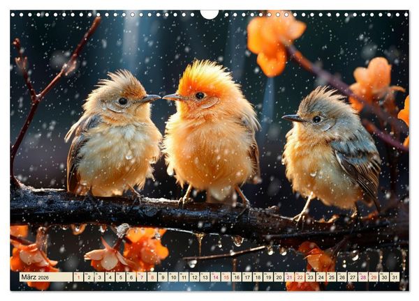 Produktbild: V&ouml;gel Alltag (Wandkalender 2026 DIN A3 quer), CALVENDO Monatskalender