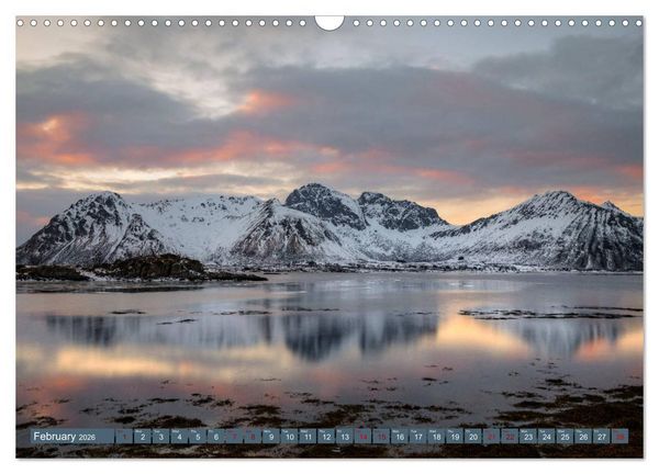 Produktbild: Lofoten, Norway's untamed beauty in Winter (Wall Calendar 2026 DIN A3 landscape), CALVENDO 12 Month Wall Calendar