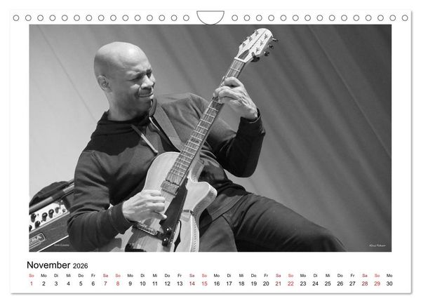 Produktbild: Internationale Meister des Jazz in Schwarzwei&szlig; (Wandkalender 2026 DIN A4 quer), CALVENDO Monatskalender