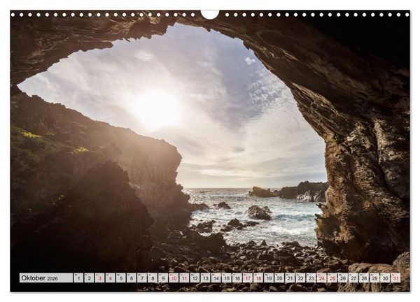 Produktbild: Die Osterinsel &ndash; Mythen, Moai und wilde Sch&ouml;nheit (Wandkalender 2026 DIN A3 quer), CALVENDO Monatskalender