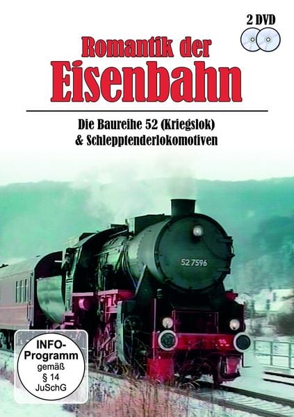 Produktbild: Romantik der Eisenbahn - Baureihe 52 (Kriegslok) & Schlepptenderlokomotiven [2 DVDs]