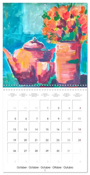 Produktbild: Calm moments in painted still lifes (Wall Calendar 2026 12 &times; 12 Inch) CALVENDO 12 Month Wall Calendar