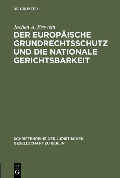Produktbild: Der europ&auml;ische Grundrechtsschutz und die nationale Gerichtsbarkeit
