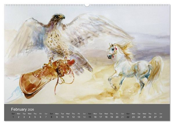 Produktbild: Horses in four seasons 2026 (High Quality Premium Wall Calendar 2026 DIN A2 landscape),CALVENDO 12 Month Wall Calendar