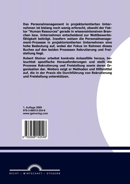 Produktbild: Personalmanagement in projektorientierten Unternehmen: Rekrutierung und Freistellung