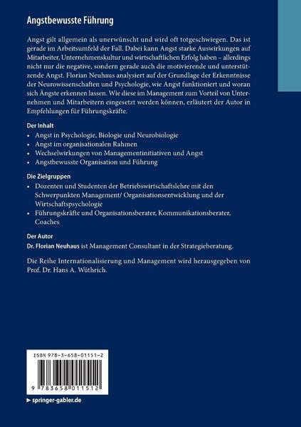 Produktbild: Angstbewusste F&uuml;hrung