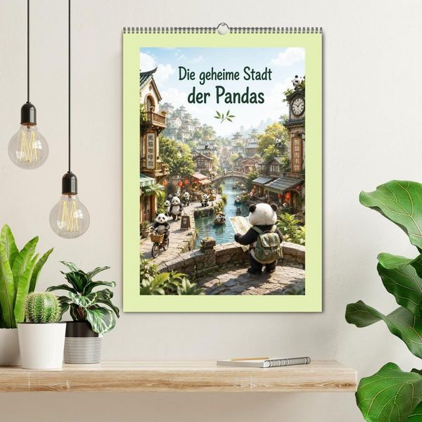 Produktbild: Die geheime Stadt der Pandas (Wandkalender 2027 DIN A2 hoch), CALVENDO Monatskalender