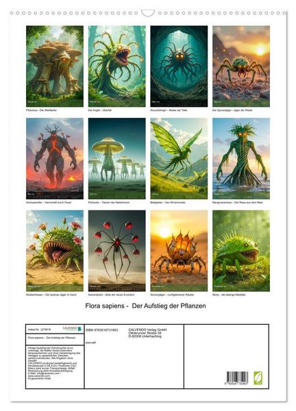 Produktbild: Flora sapiens - Der Aufstieg der Pflanzen (Wandkalender 2026 DIN A2 hoch), CALVENDO Monatskalender
