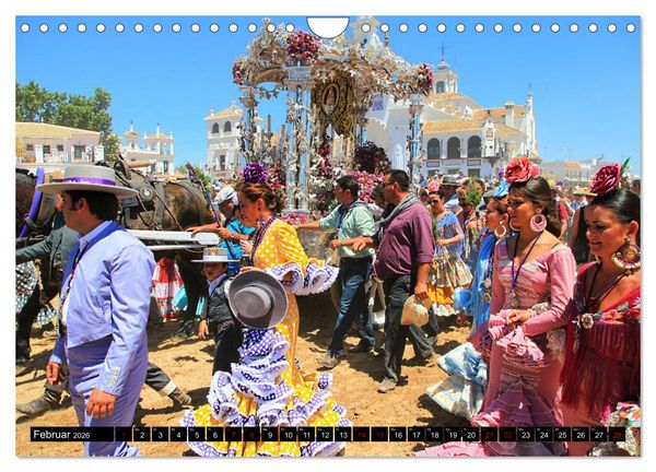 Produktbild: El Rocio - Andalusiens faszinierende Wallfahrt (Wandkalender 2026 DIN A4 quer), CALVENDO Monatskalender