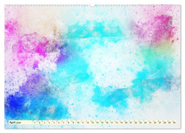 Produktbild: Kreativ-Kalender Aquarell. Bastelkalender zum Selbstgestalten (Wandkalender 2026 DIN A2 quer), CALVENDO Monatskalender