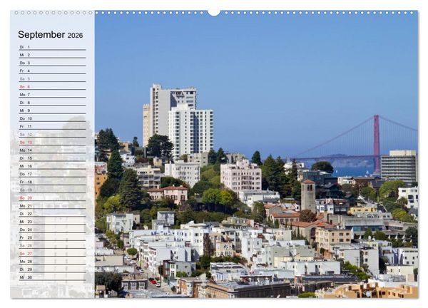 Produktbild: SAN FRANCISCO Traumstadt in Kalifornien (hochwertiger Premium Wandkalender 2026 DIN A2 quer), Kunstdruck in Hochglanz
