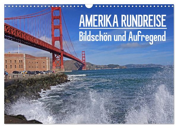Produktbild: AMERIKA RUNDREISE Bildsch&ouml;n und Aufregend. Entdecke den S&uuml;dwesten der USA (Wandkalender 2026 DIN A3 quer), CALVENDO Monatskalender