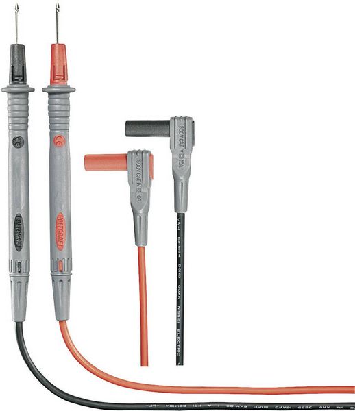 Produktbild: VOLTCRAFT Sicherheits-Messleitungs-Set 1.20m Schwarz, Rot MS-4N