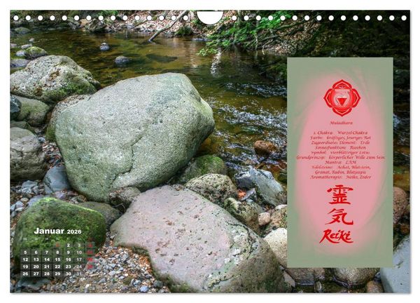 Produktbild: REIKI - Chakrameditation (Wandkalender 2026 DIN A4 quer), CALVENDO Monatskalender