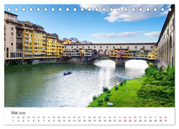 Produktbild: Florenz - Die Hauptstadt der Toskana. (Tischkalender 2026 DIN A5 quer), CALVENDO Monatskalender