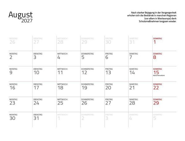 Produktbild: Otter Kalender 2027 Wandkalender Eintragkalender