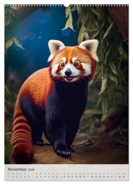 Produktbild: Lustige rote Panda (Wandkalender 2026 DIN A2 hoch), CALVENDO Monatskalender