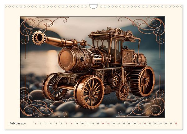 Produktbild: Steampunk Traktoren (Wandkalender 2026 DIN A3 quer), CALVENDO Monatskalender