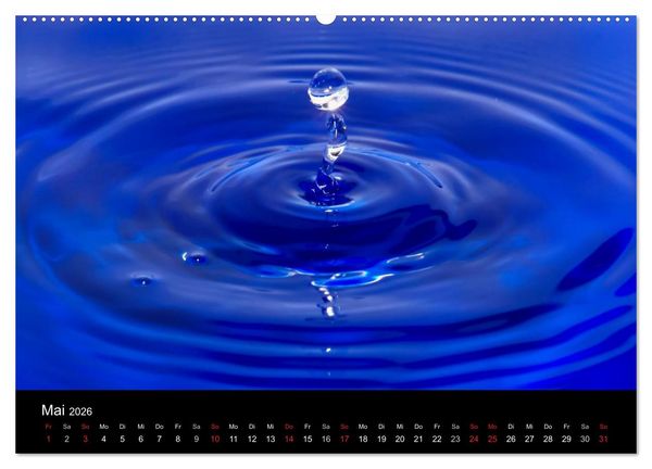 Produktbild: Wassertropfen (Wandkalender 2026 DIN A2 quer), CALVENDO Monatskalender