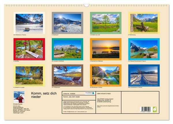 Produktbild: Komm, setz dich nieder (Wandkalender 2026 DIN A2 quer), CALVENDO Monatskalender